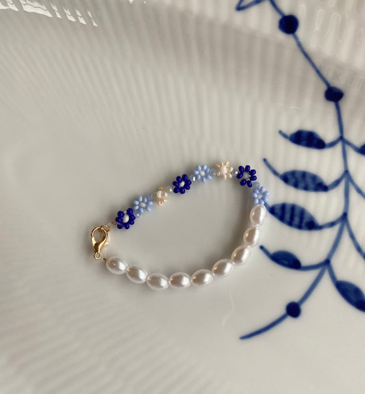 Flower Pot bracelet (blue)
