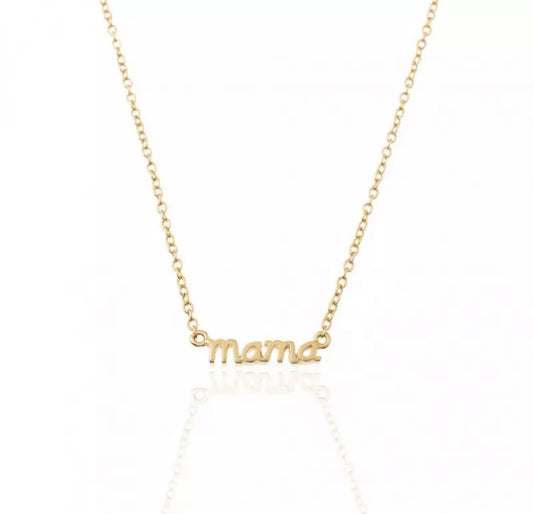 Mama necklace 18 carat goldplated